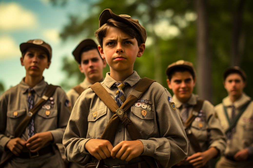 Vintage photo of Boy Scouts