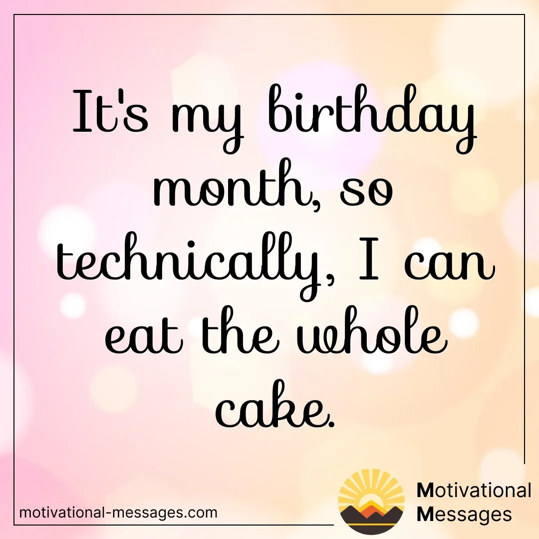 Birthday Month Cake Card