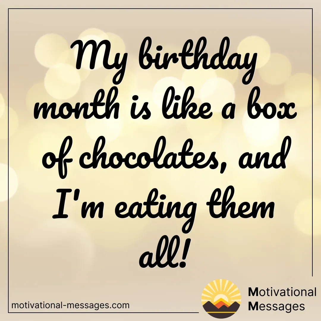 Birthday Month Chocolates Card
