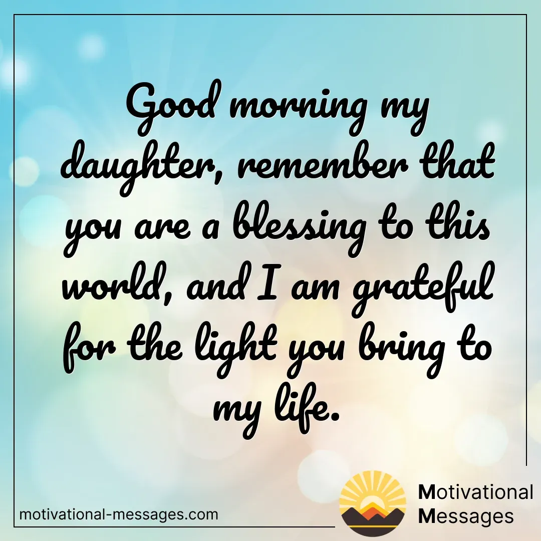 Blessing and Light Daughter Card