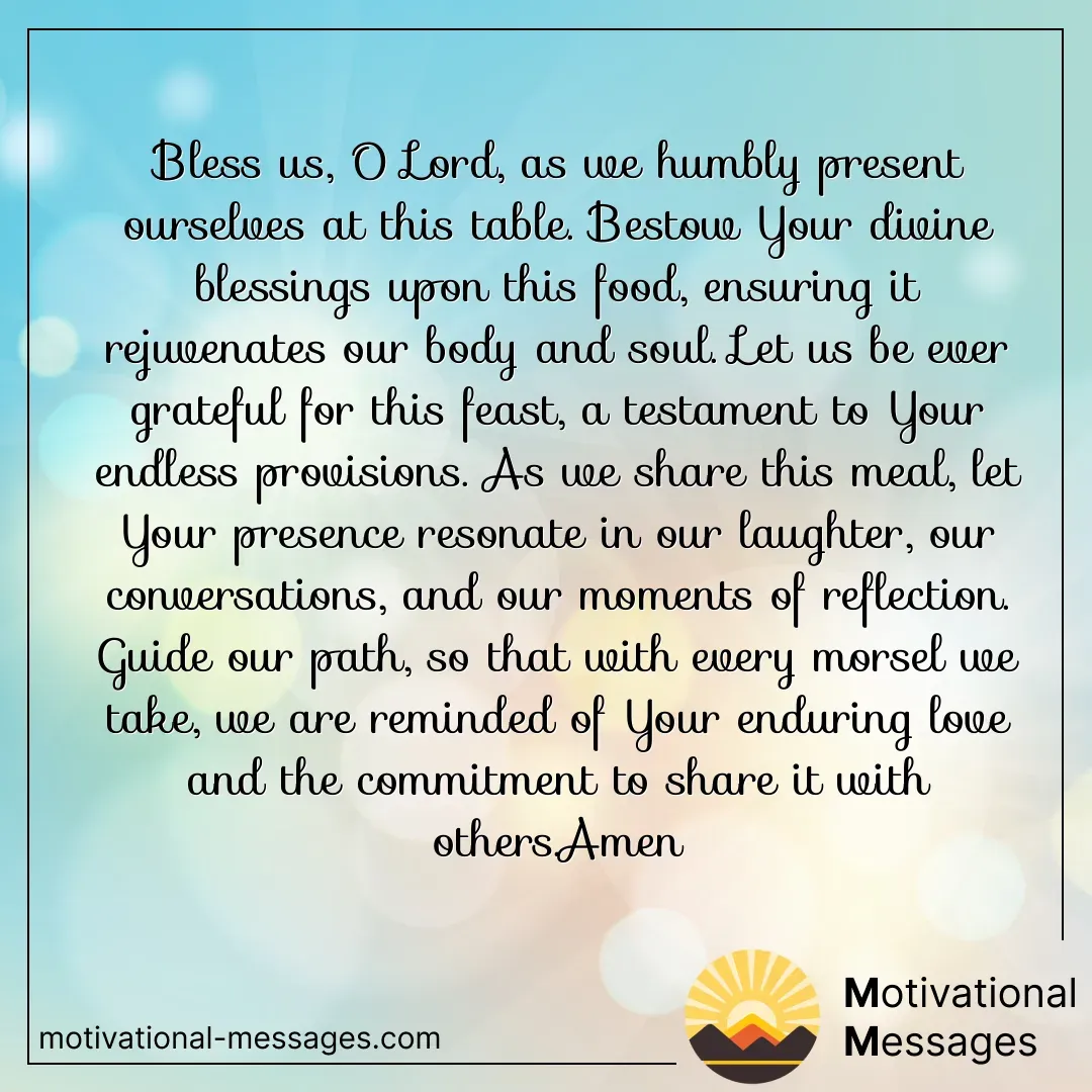 Divine Blessings upon Food card