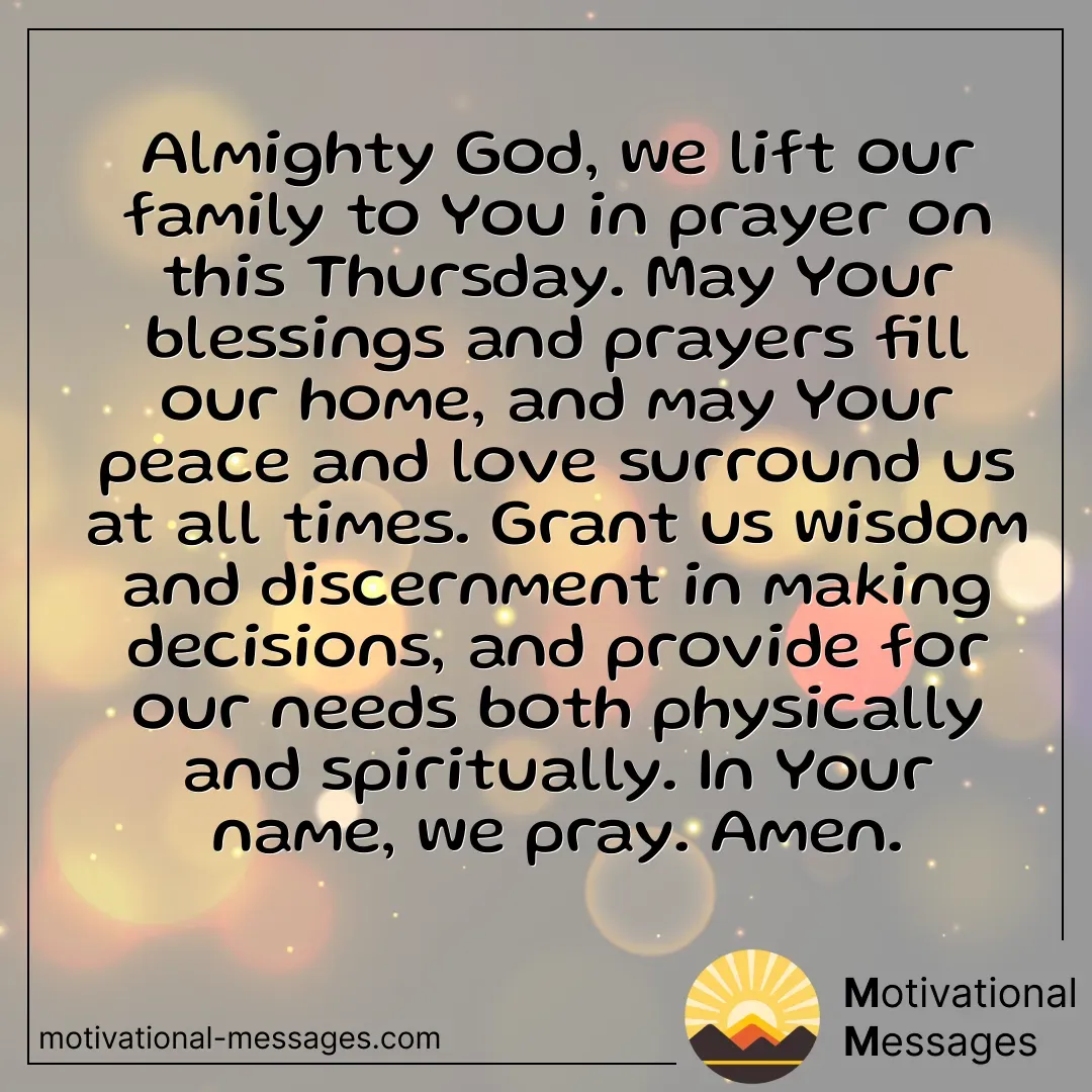 Family Prayer Blessing Card