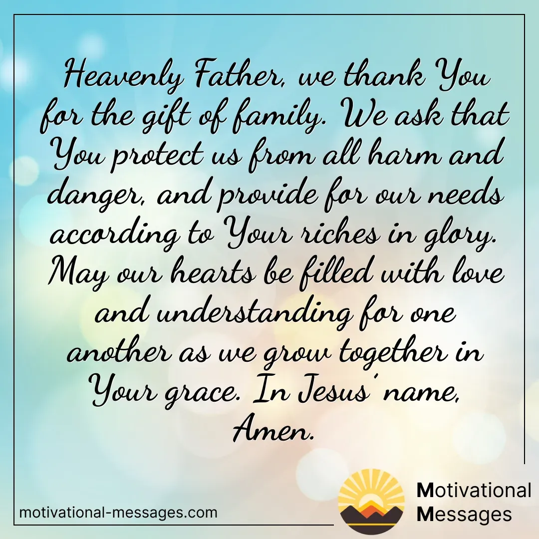 Family Protection Blessing Card