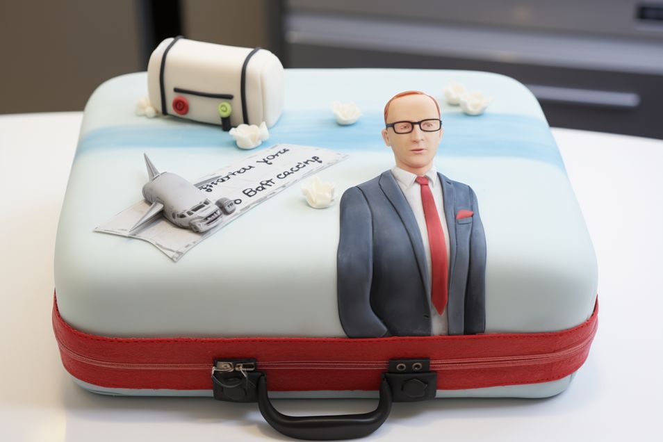 Farewell cake for colleague