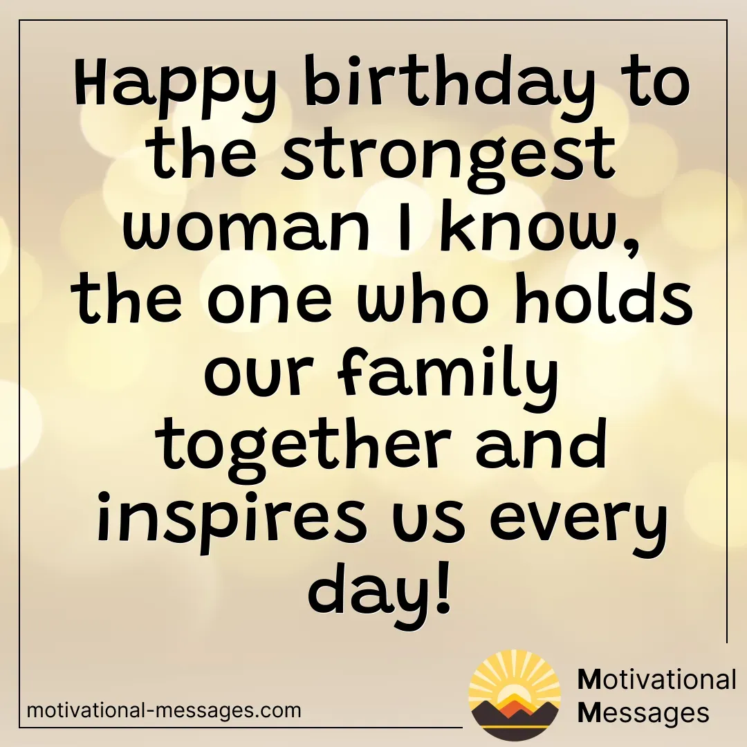 Happy Birthday Strongest Woman Card