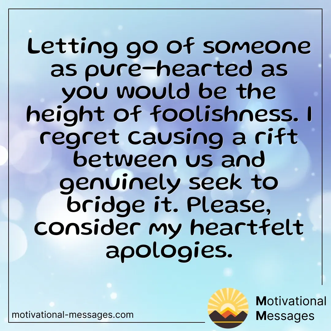 Letting Go and Apologies Card