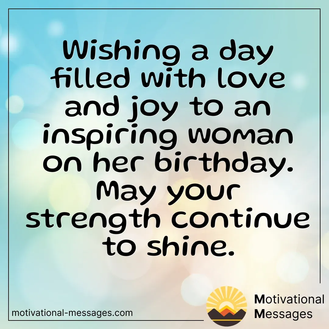 Love and Joy Inspiring Woman Birthday Card