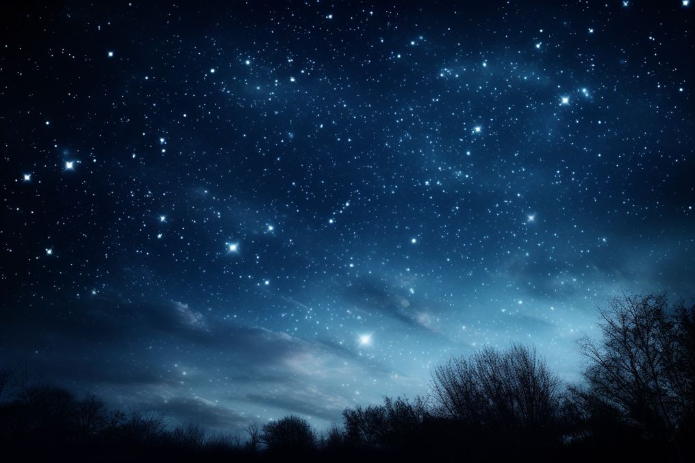 Peaceful celestial scene with shining stars