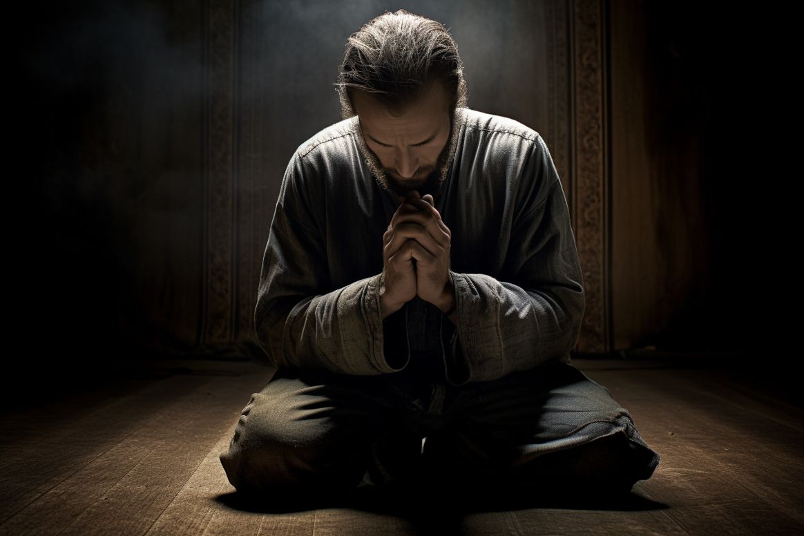 Person in prayer