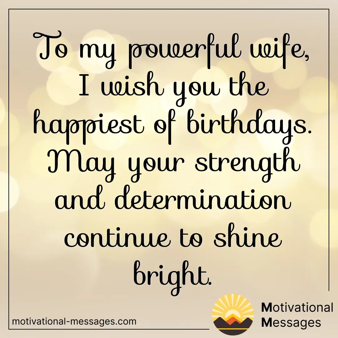 Powerful Wife Birthday Card
