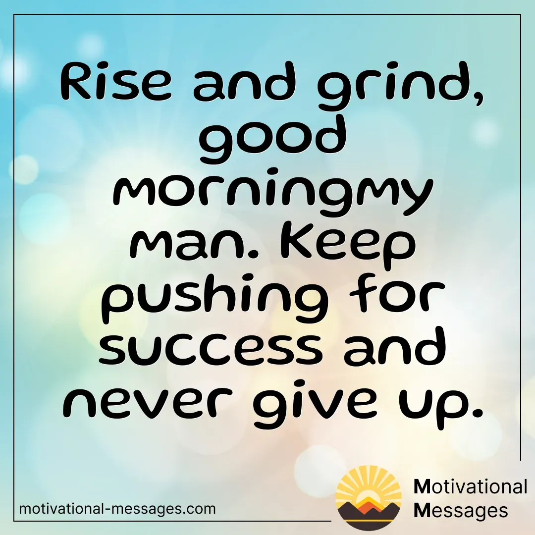 Rise and Grind Success Card