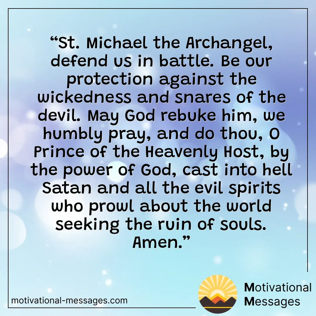 St. Michael the Archangel Battle Card