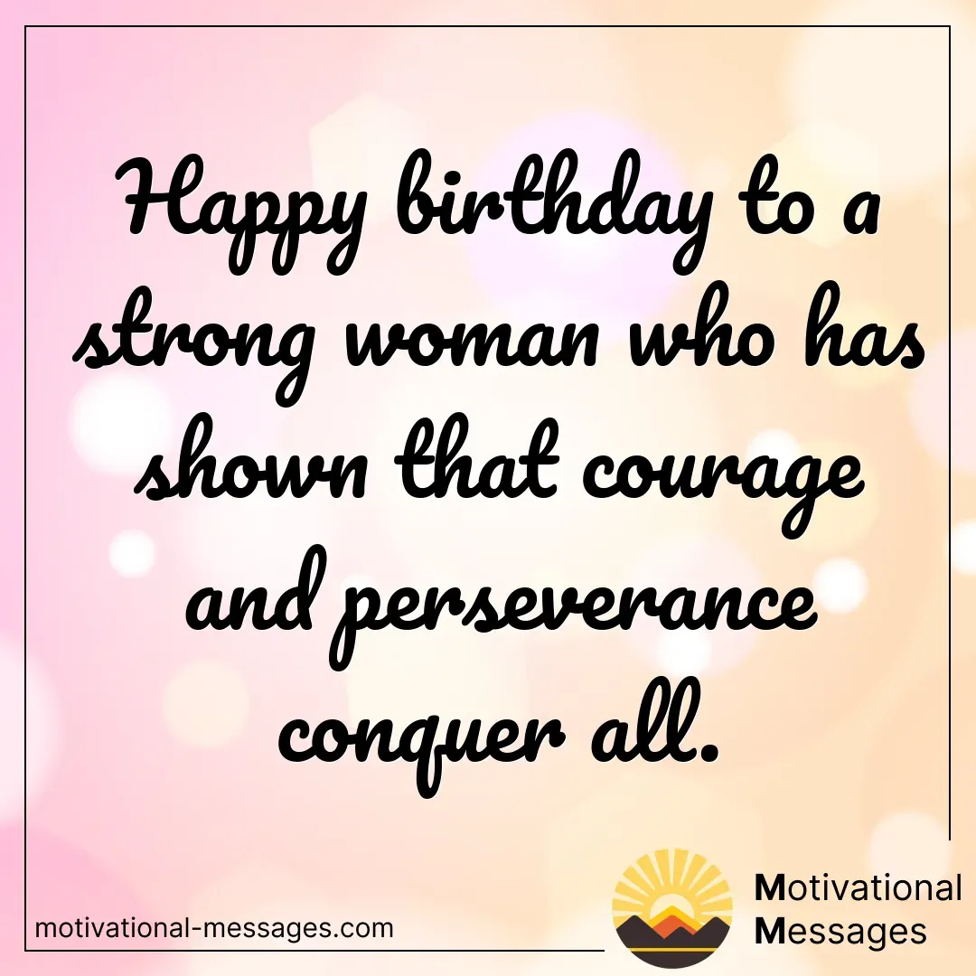 Happy Birthday to a Strong Woman Card