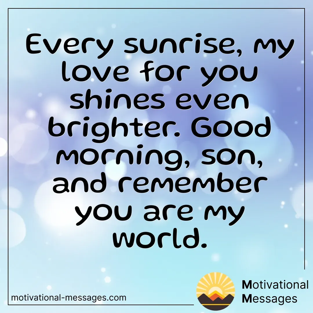 Sunrise Love for Son Card