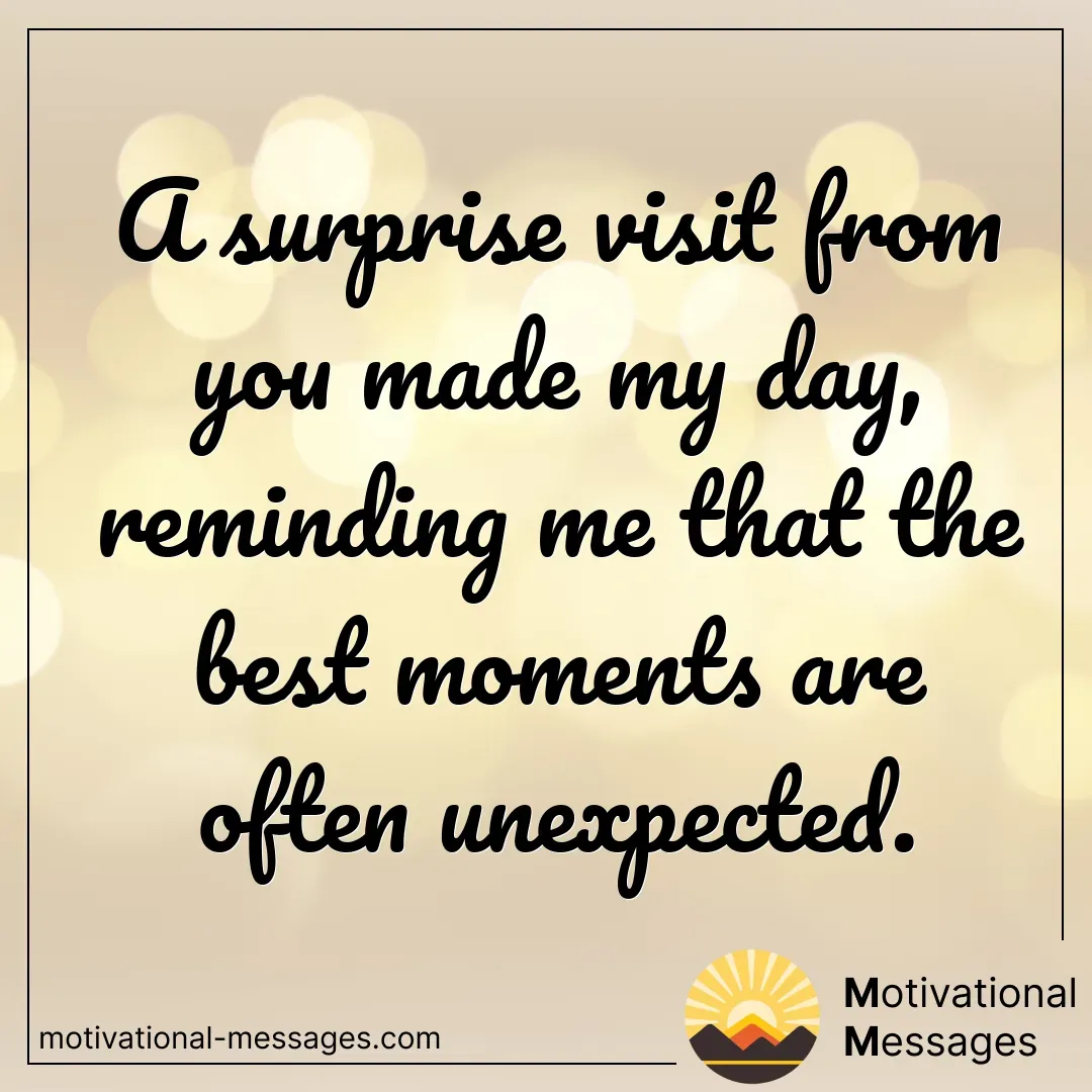 Surprise Visit and Best Moments Card