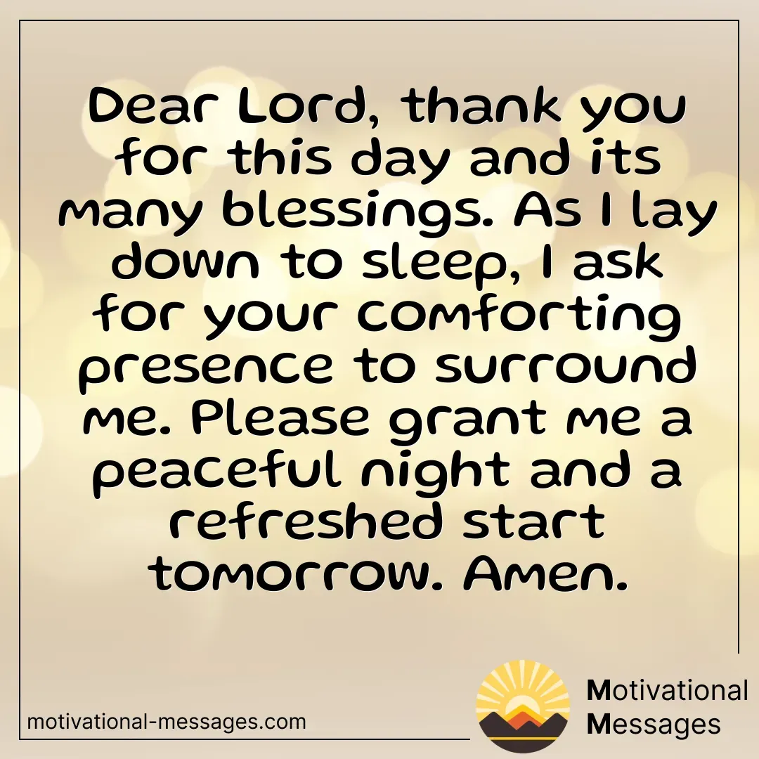 Thankful Blessings Sleep card