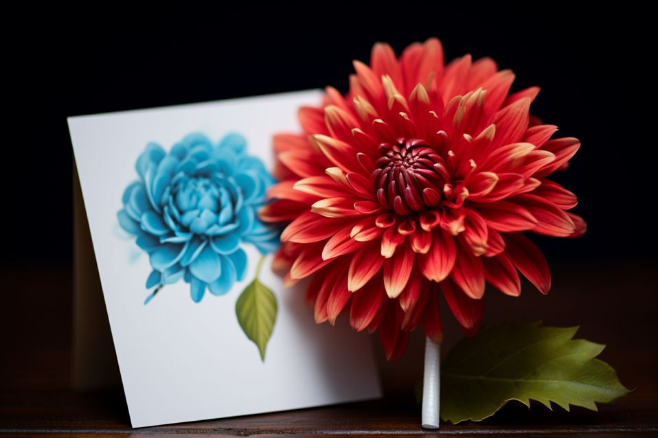 Thank you note with flower