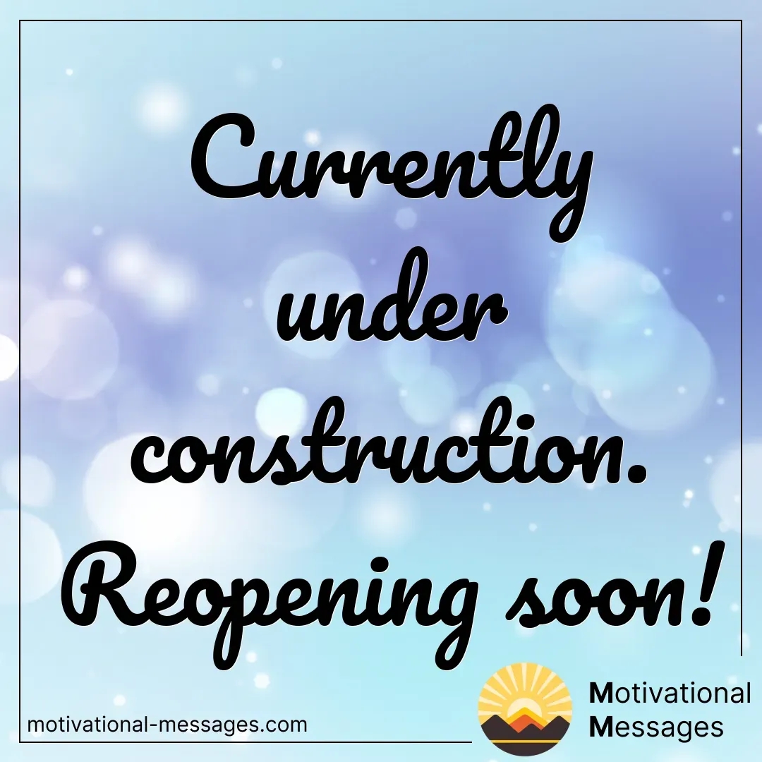 Under Construction Reopening Card