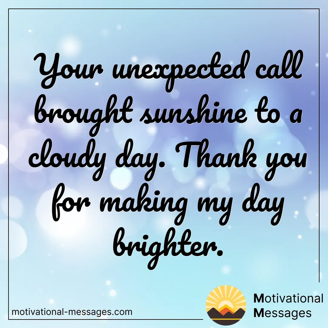 Unexpected Call Sunshine Card