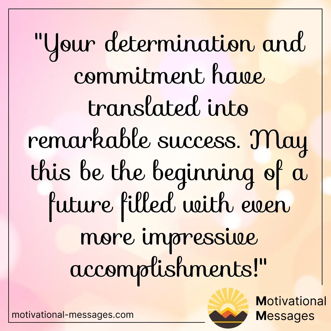 Determination, Commitment, and Success Card