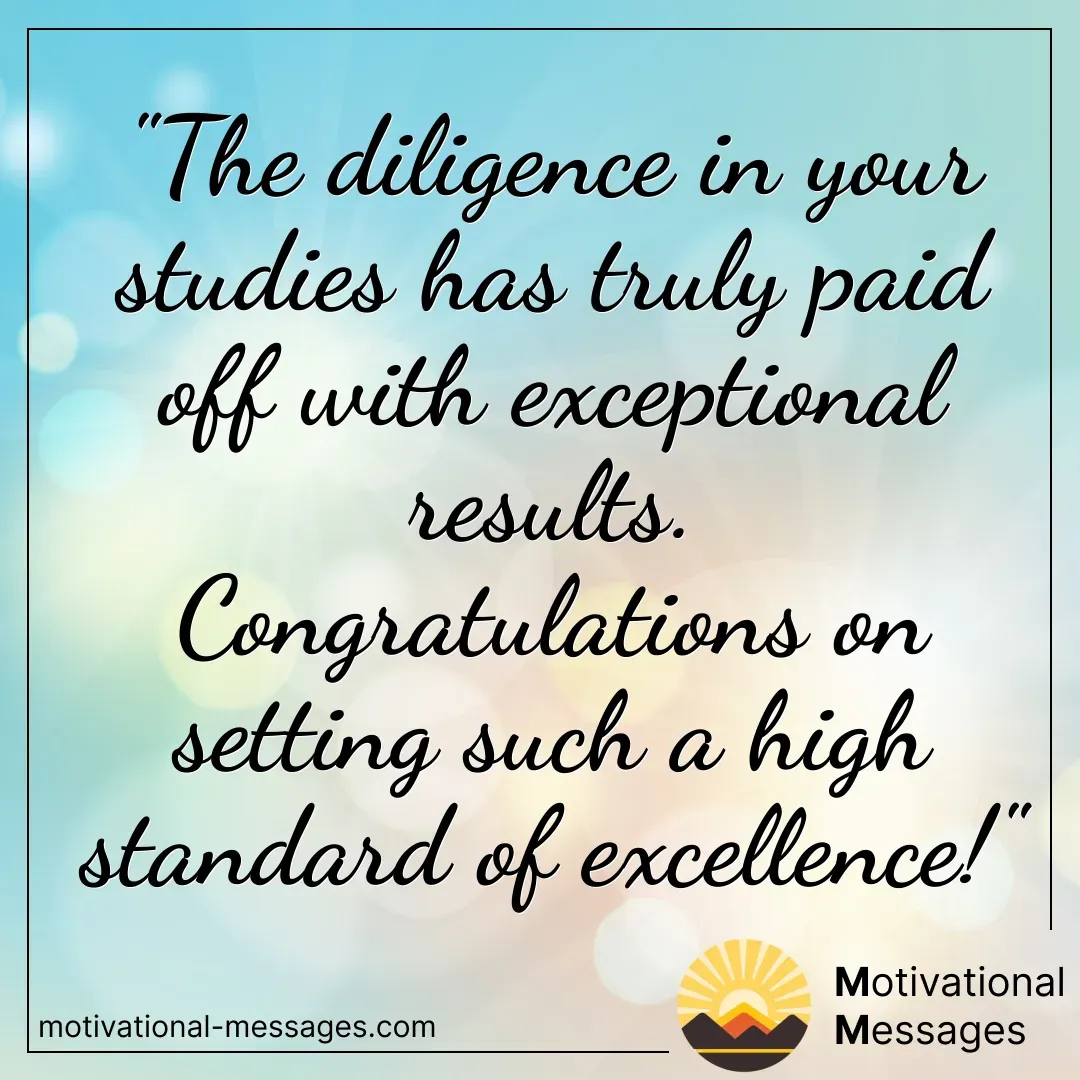 Diligence in Studies and Exceptional Results Card
