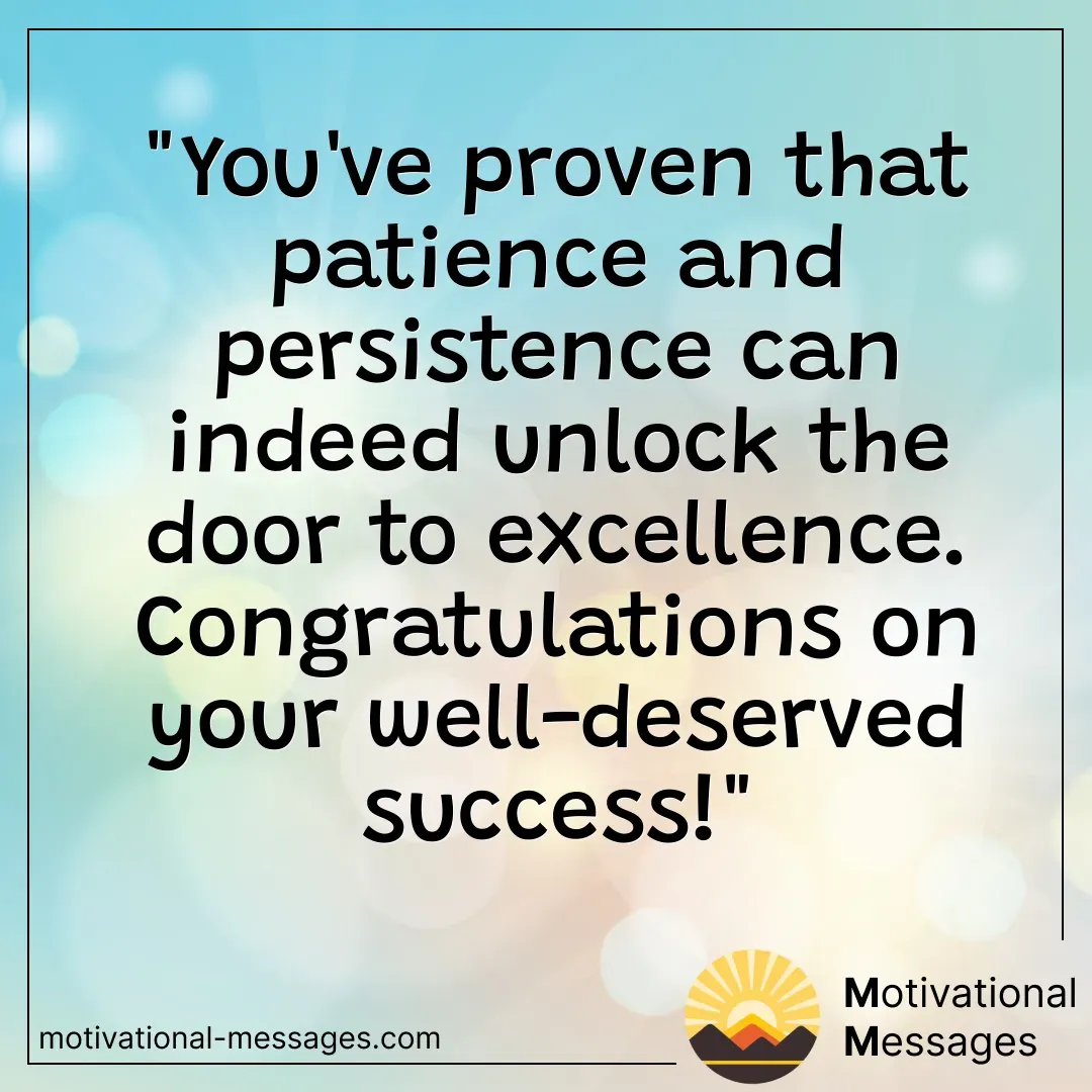 Patience and Persistence Excellence Card