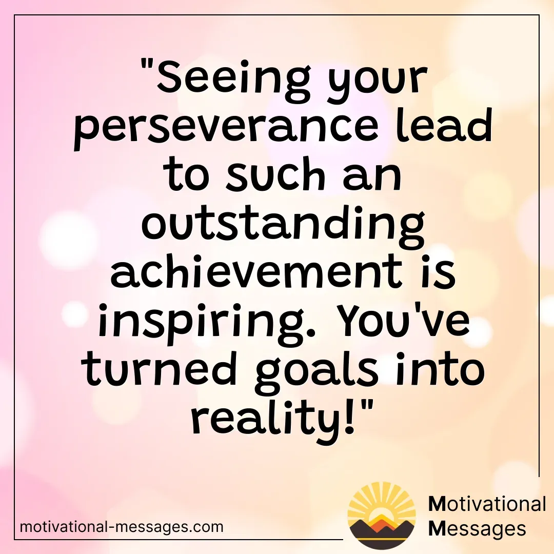 Perseverance Achievement Inspiration Card