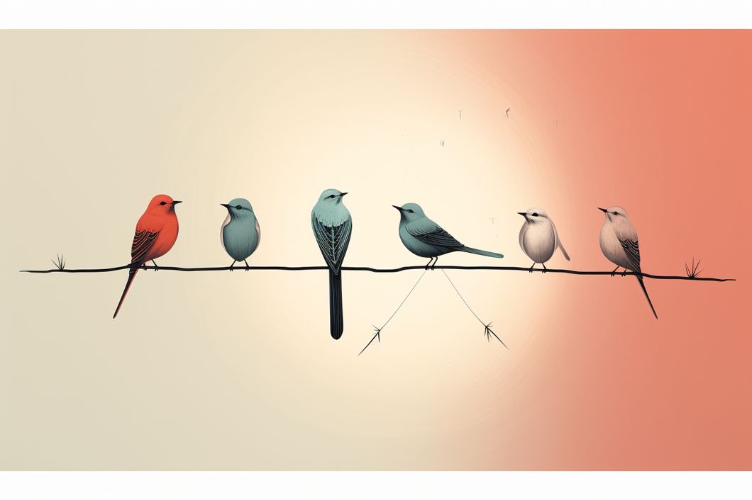postcard with birds