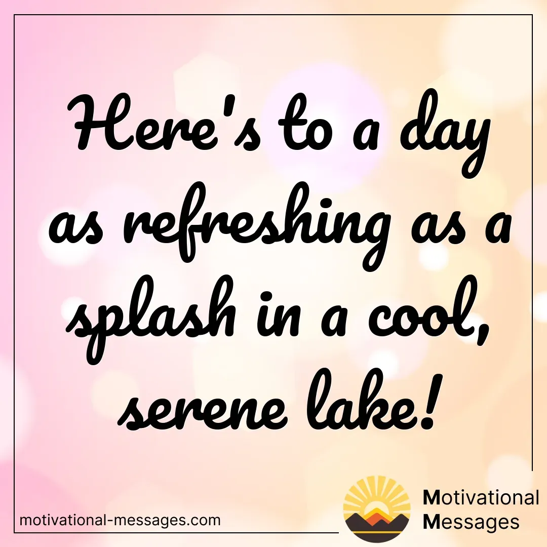 Refreshing Splash in a Cool Serene Lake Card