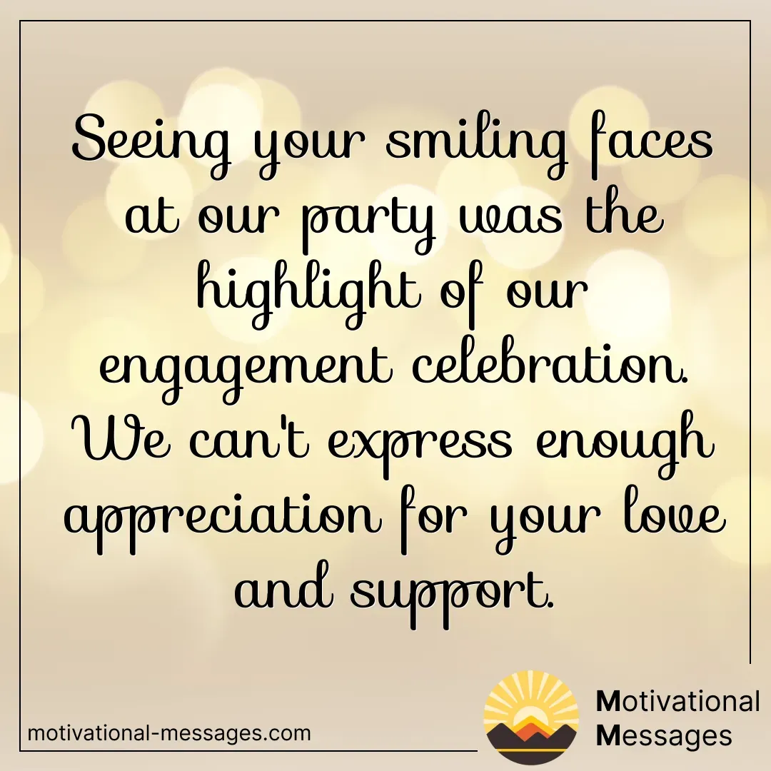 Smiling Faces at Engagement Celebration Card