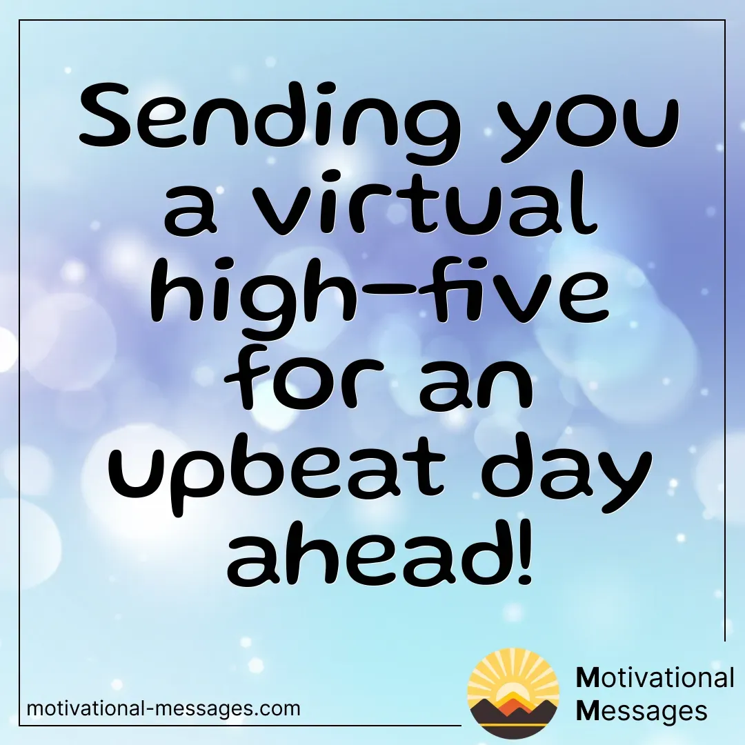 Virtual High Five for an Upbeat Day Card