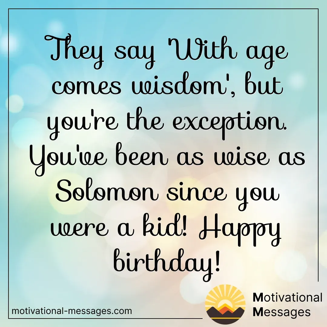 Age and Wisdom Birthday Card