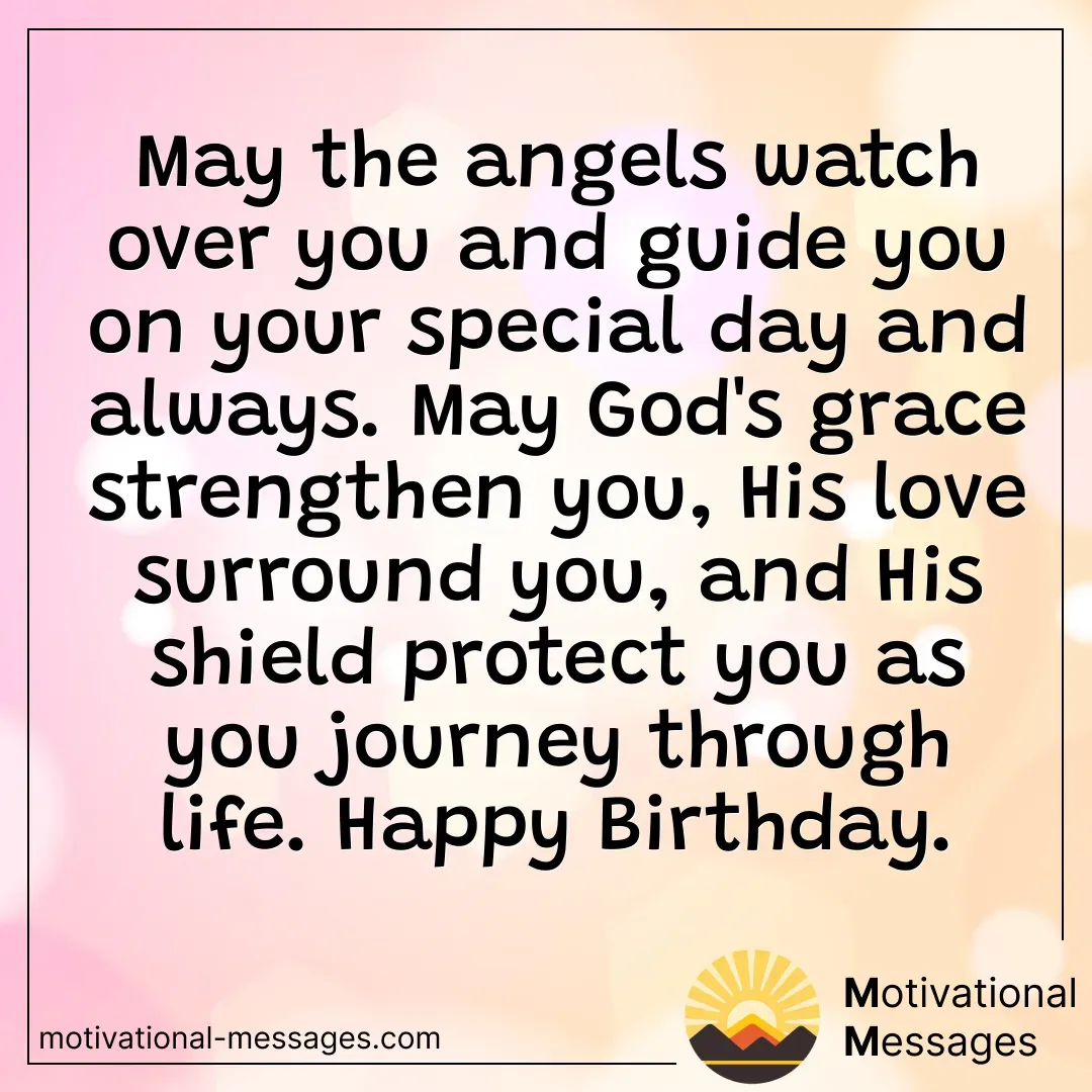Angels Watch Over You Birthday Card