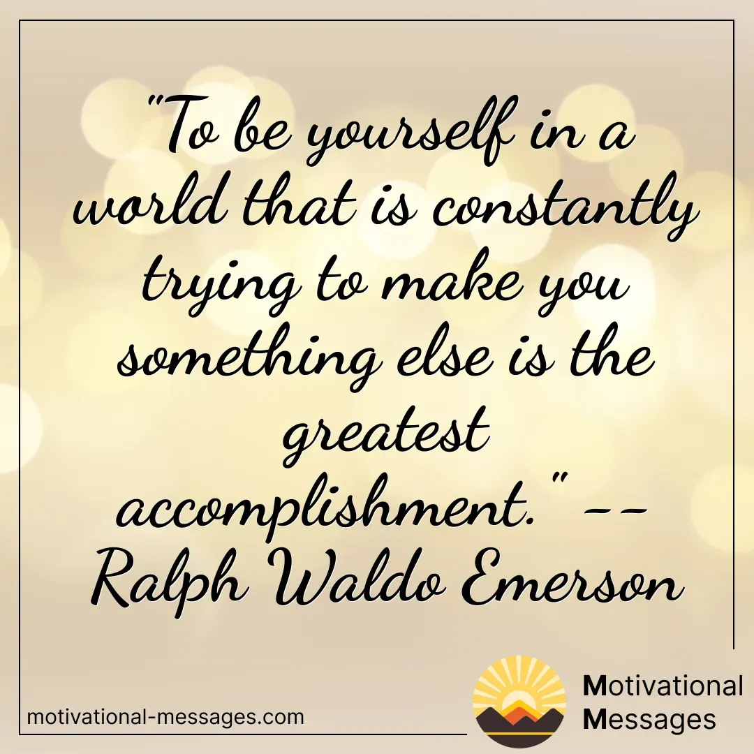 Be Yourself Accomplishment Card