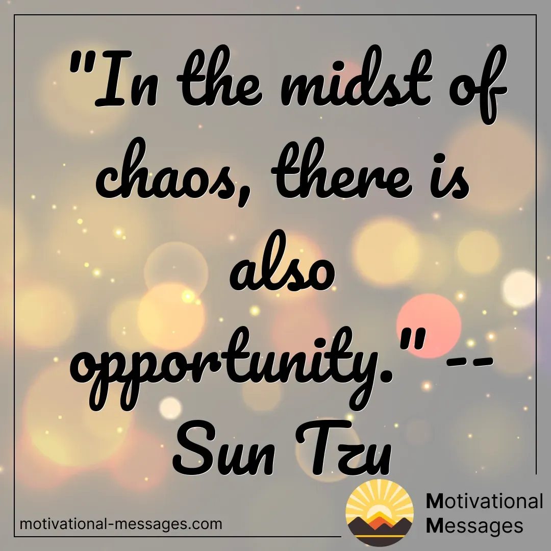 Chaos and Opportunity Quote Card