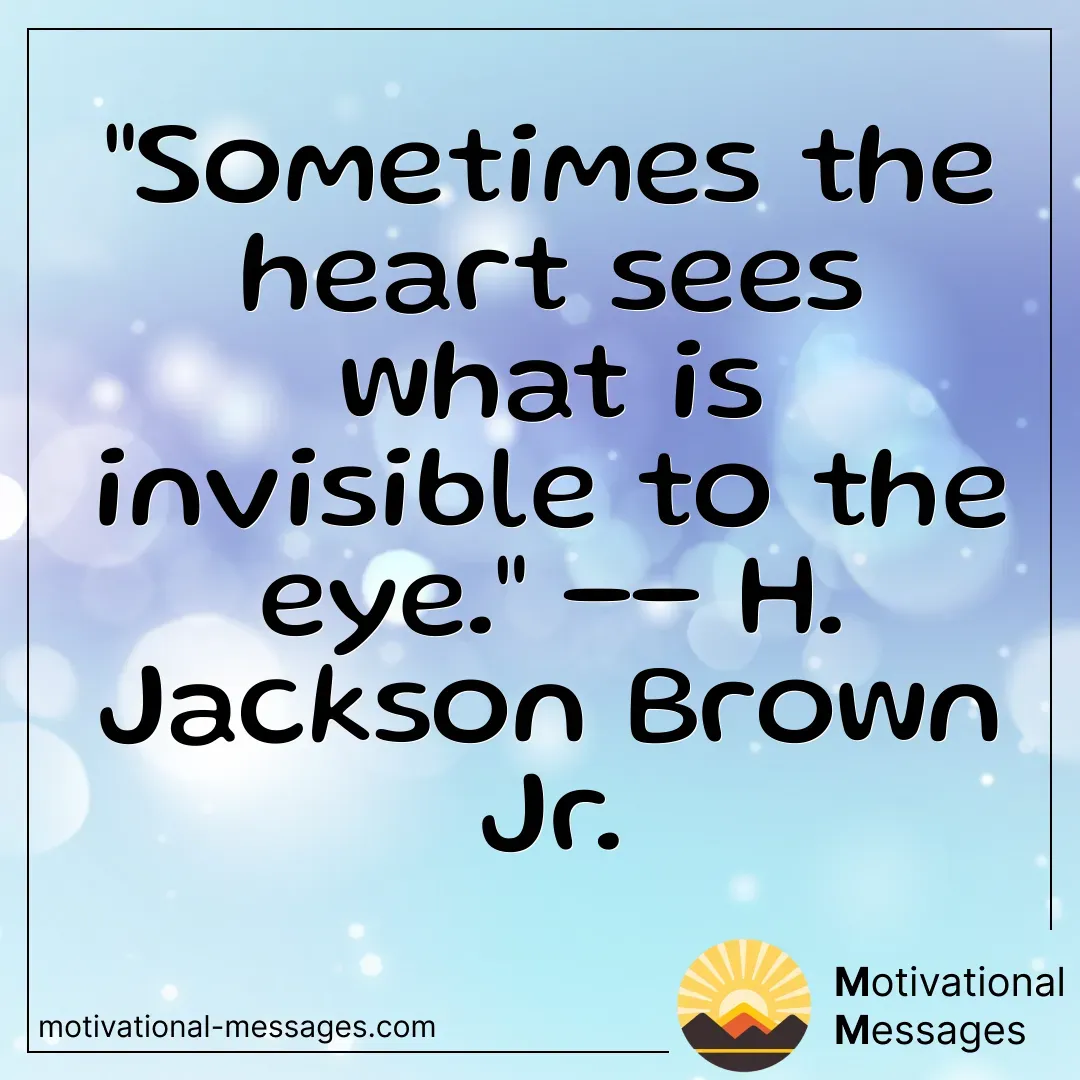 Heart Sees Invisible Quote Card