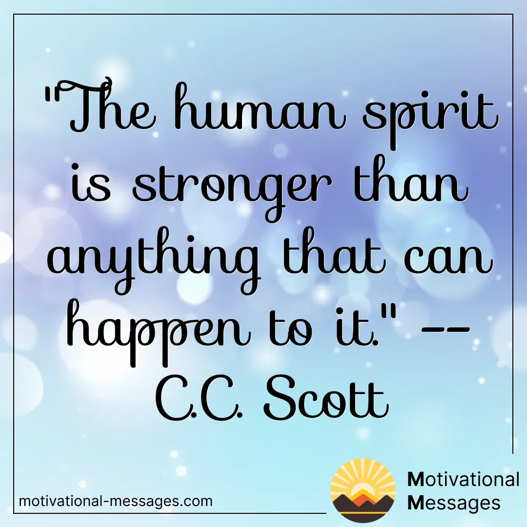 Human Spirit Strength Quote Card