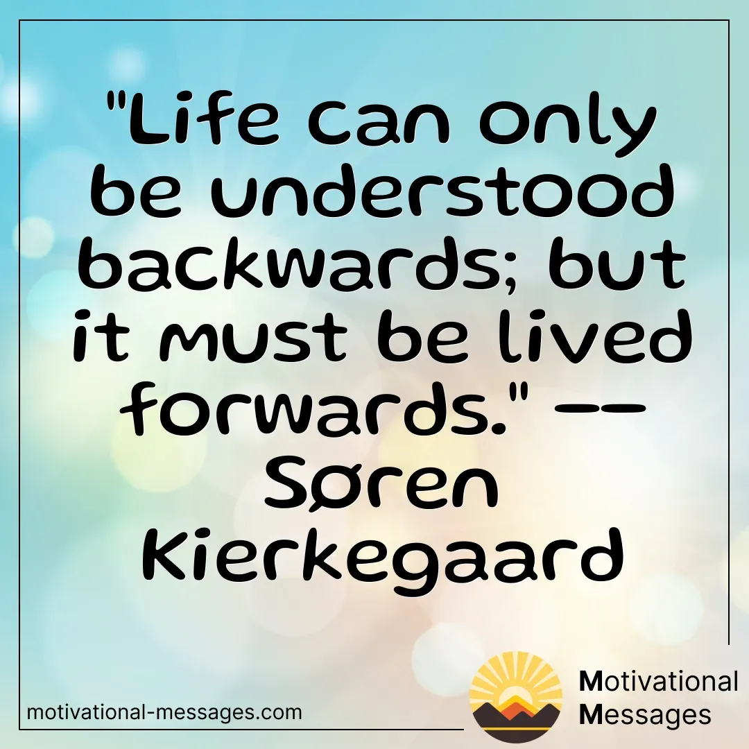 Life Understood Backwards Quote Card