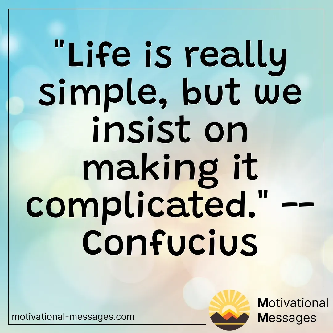 Simple Life Complicated Quote Card