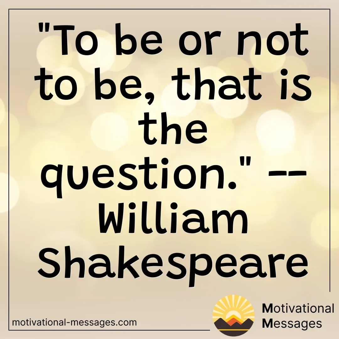 To Be or Not to Be Quote Card