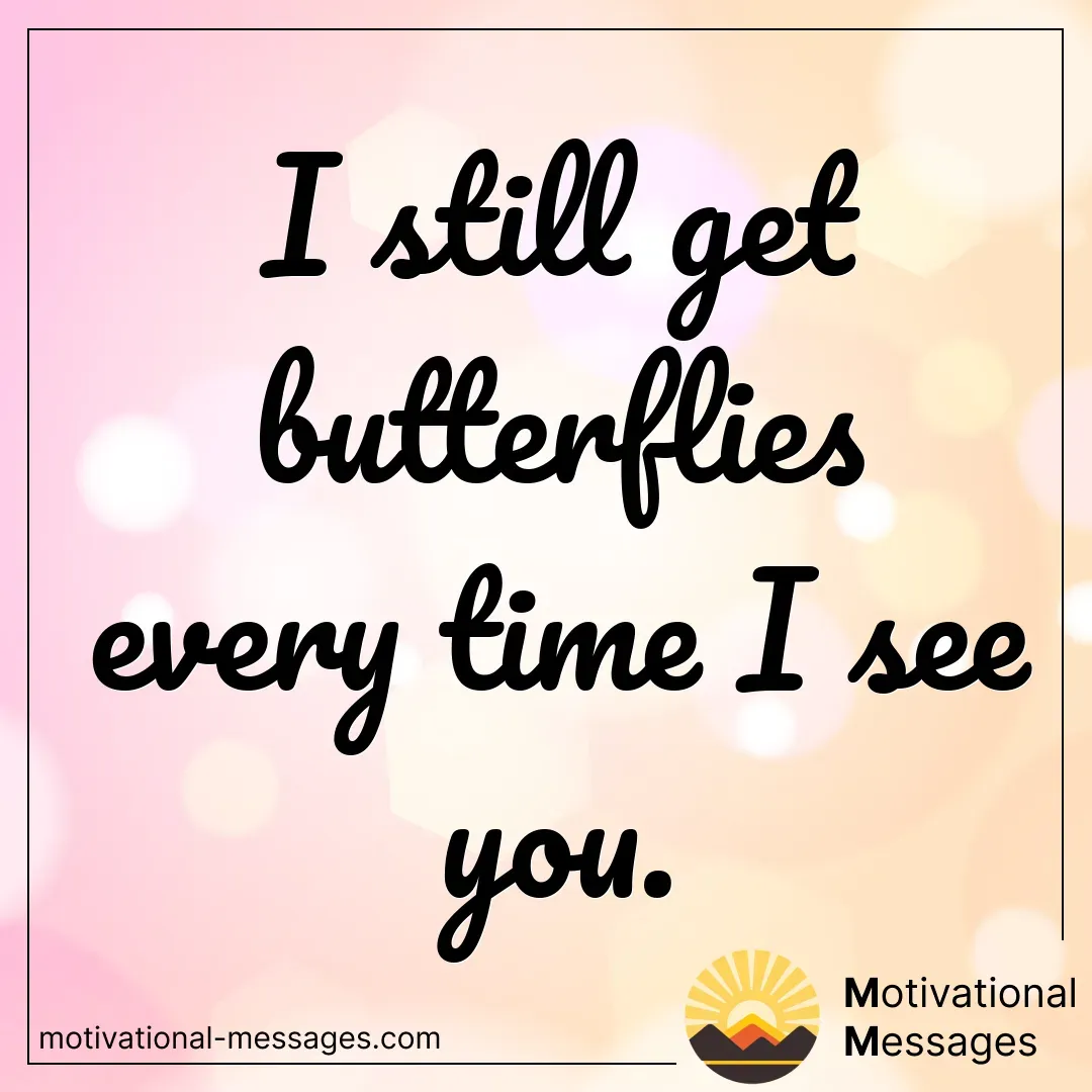 Butterflies when I see you card