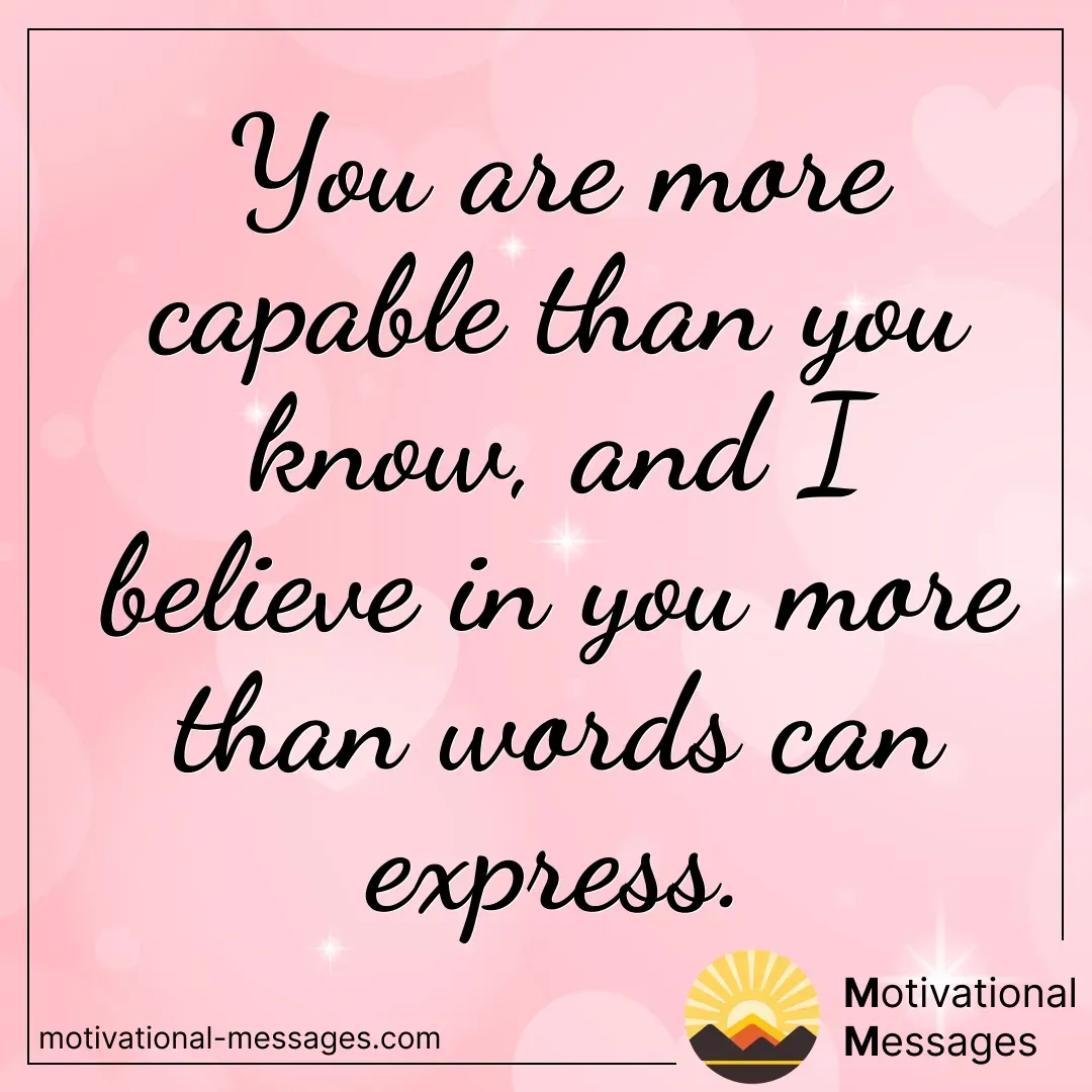Capable and Believe Quote Card