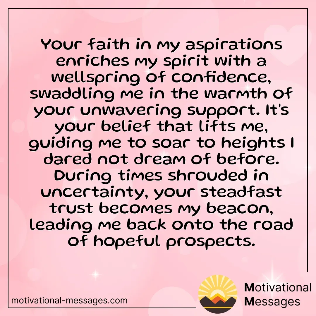 Faith Aspirations Confidence Card