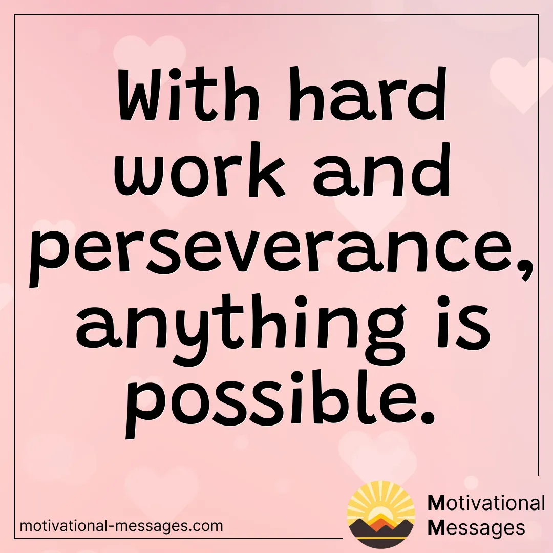 Hard Work and Perseverance Card