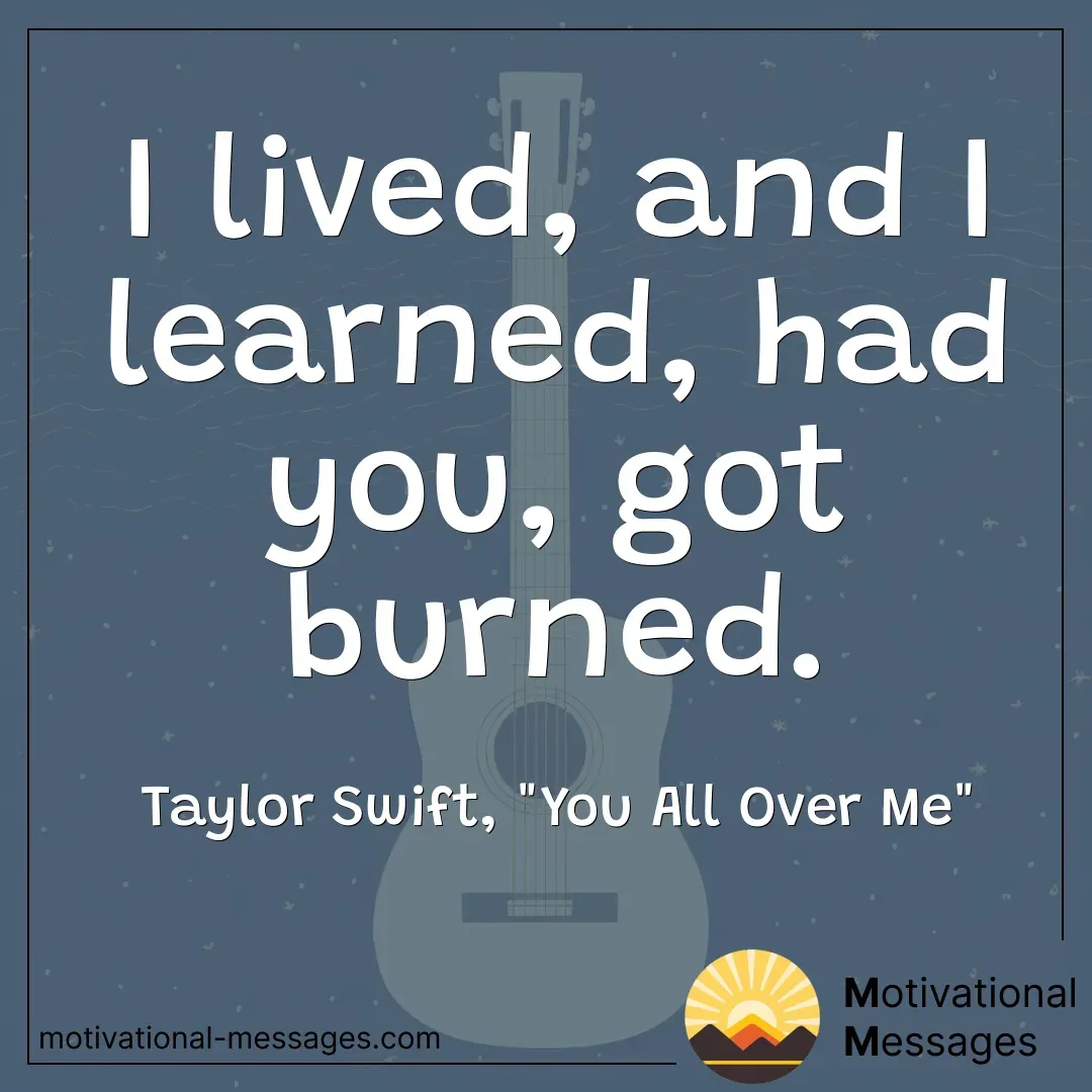 Lived, Learned, Burned Quote Card