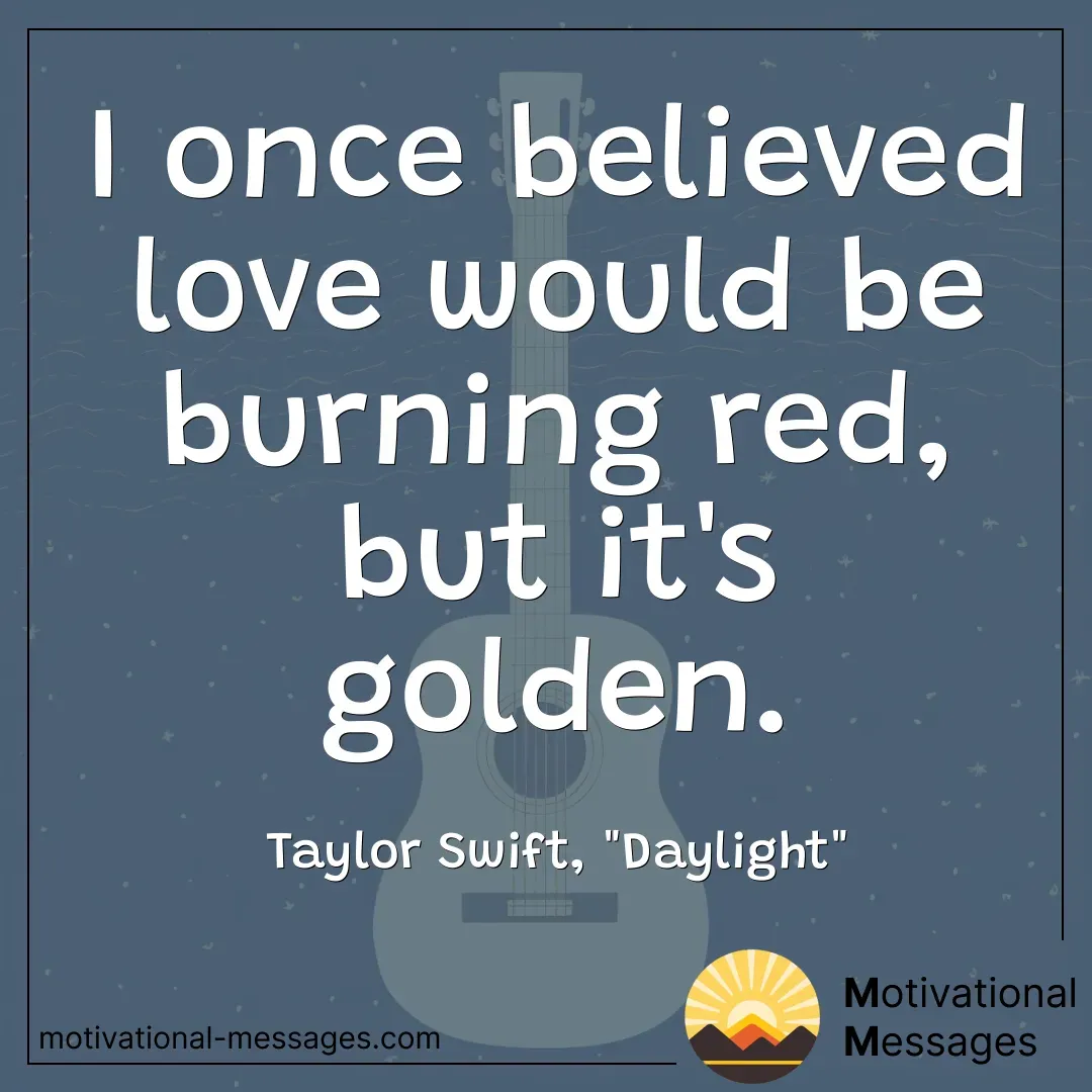 Love Burning Golden Quote Card