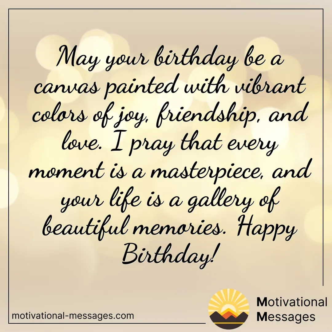 Birthday Canvas with Vibrant Colors Card