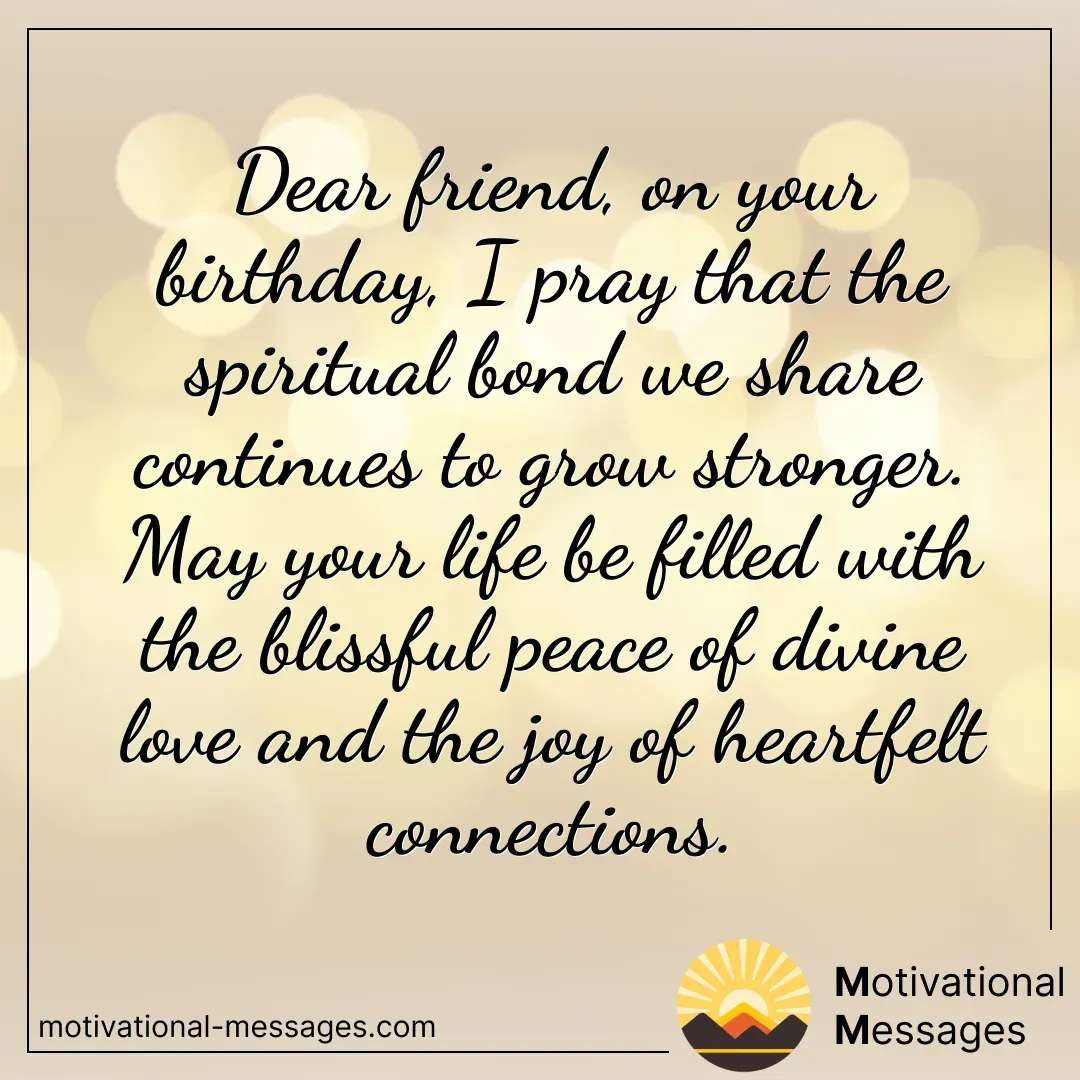 Birthday Spiritual Bond Card