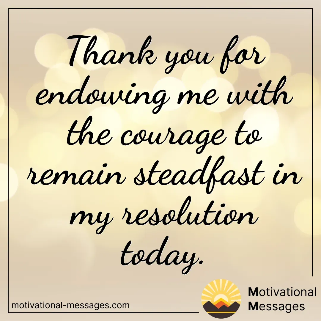 Courage and Steadfast Resolution Card