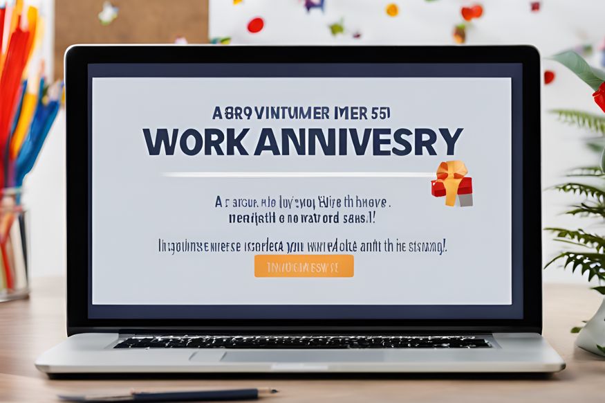 Digital message for a 5th work anniversary